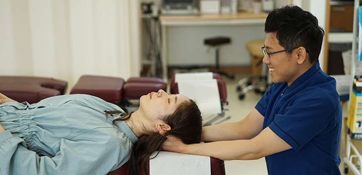 むちうちの治療中の写真